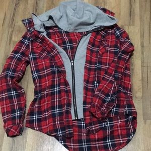 Ci Sono | Plaid 2-in-1 Zip-up Jacket | Sz M